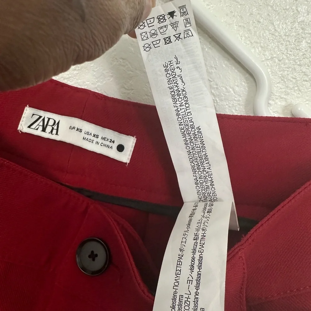 Zara Vibrant Red Pants - Picture 11 of 16